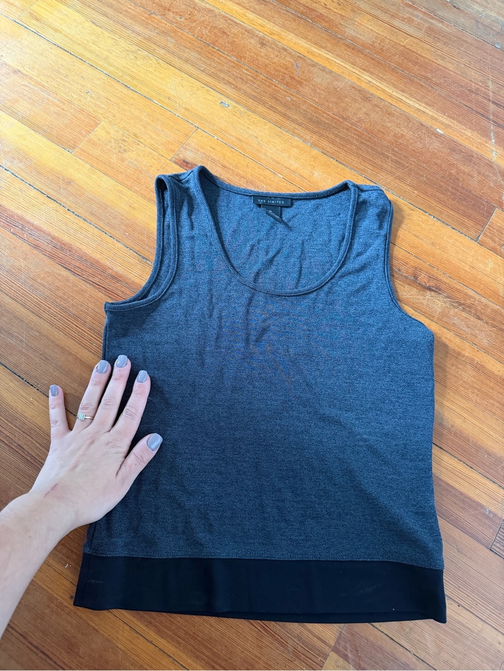 The Limited Charcoal Gray Sleeveless Knit Tank